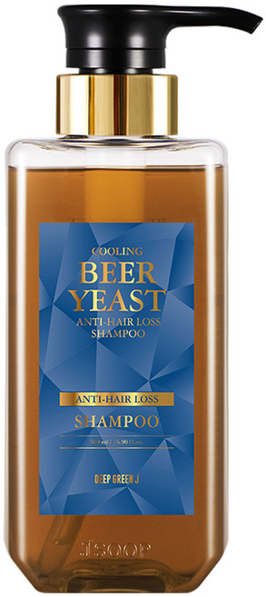 딥그린제이 맥주효모 쿨링 탈모 샴푸, 500ml, 1개