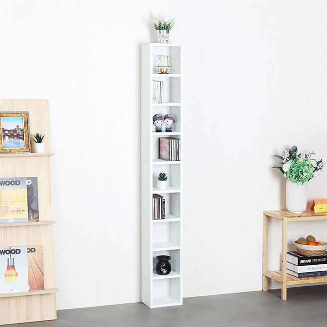 포메리트 타워형 틈새 CD장, 화이트