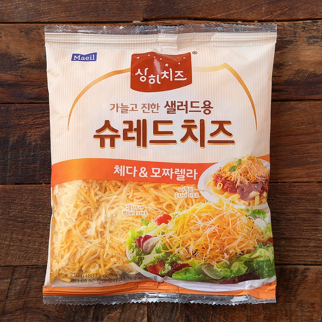 상하치즈 샐러드용 슈레드 치즈, 210g, 1개입, 1개 - 쿠팡