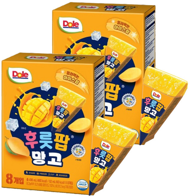 돌 후룻팝 망고, 62ml, 16개