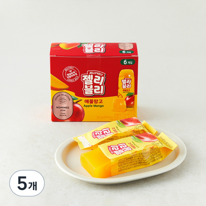 쉐프엠 젤리블리 애플망고, 60g, 5개, 6개입