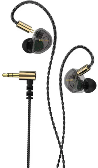 PHILIPS 飛利浦 監聽入耳式有線耳機, TAE7009BK, 黑色