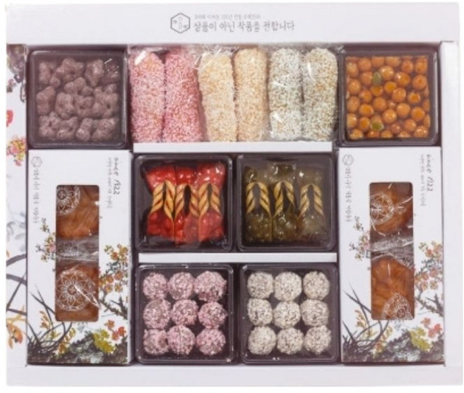 옛사랑한과 화백콜라보 매화 2단 선물세트, 1세트