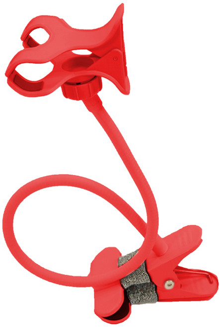 편스토어 집게형 스마트폰 자바라 거치대 97mm, 레드, 1개