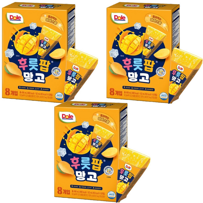 돌 망고 팝 주스, 62ml, 24개