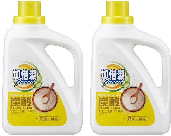 加倍潔 制菌消臭 酵素小蘇打洗衣乳, 2.4kg, 2瓶