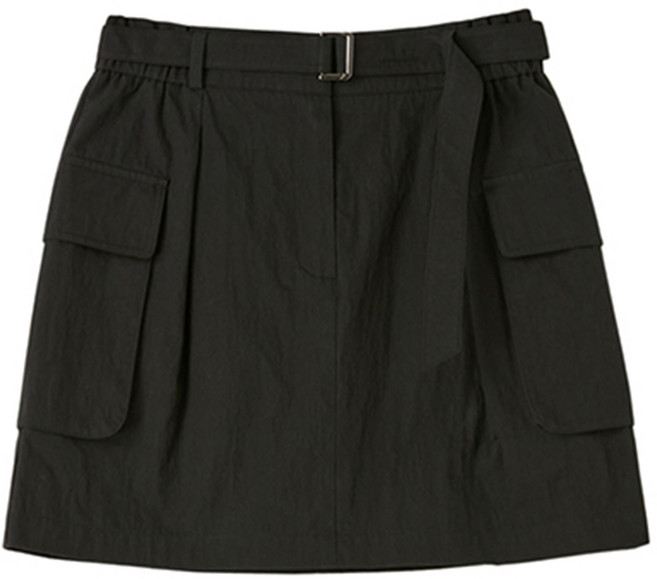 랩LAP 코튼 벨티드 카고 미니 스커트 AR1WS260