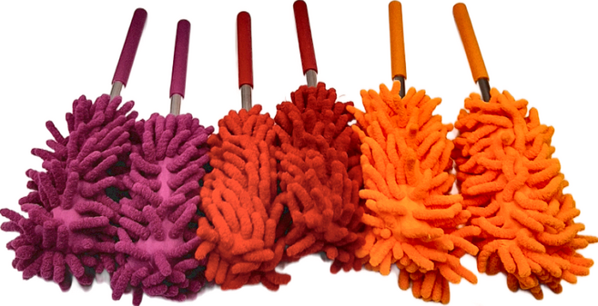 車用雪尼爾除塵手毯 紅/紫/橘隨機, 6個