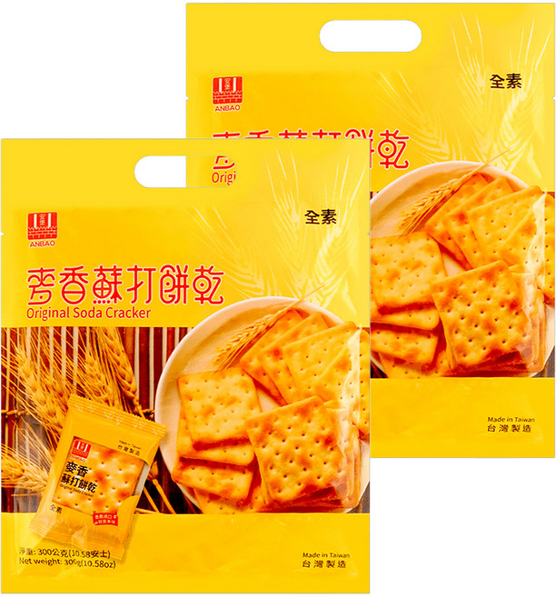 安堡 麥香蘇打餅乾, 300g, 2袋