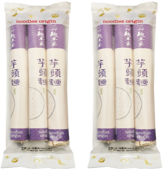 大呷麵本家 芋頭麵條 紙捲包, 300g, 2包