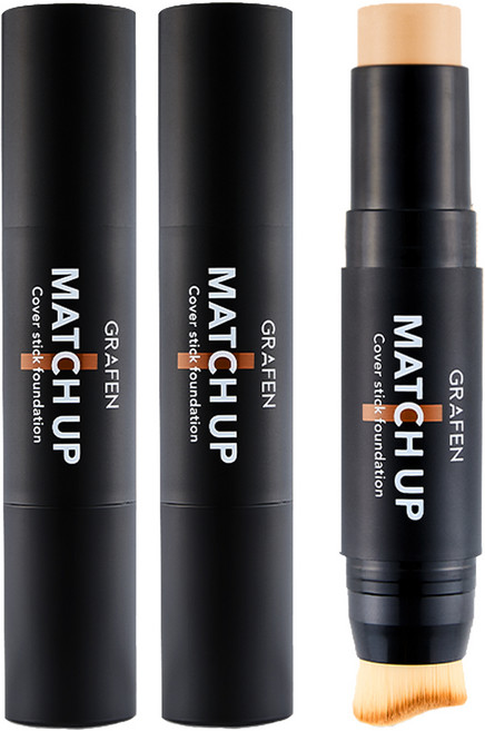 GRAFEN Match Up 遮瑕粉底棒 SPF50+ PA++++ 12g, 21號 亮膚色, 2個