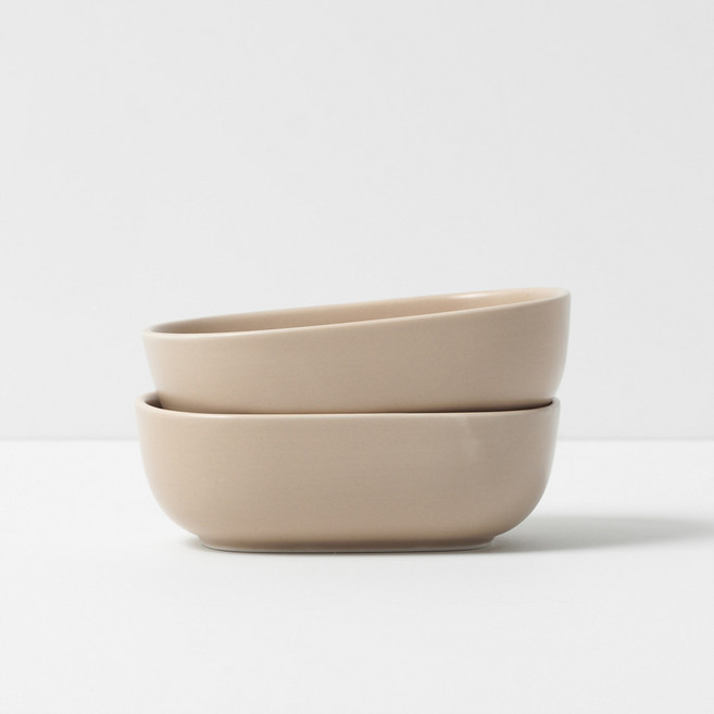 BOWLBOWL 韓國製 復古系列 橢圓迷你碗, 焦糖米色, 2個