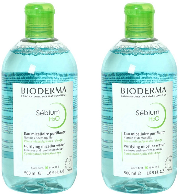 바이오더마 세비엄 H2O 클렌징 워터, 500ml, 2개