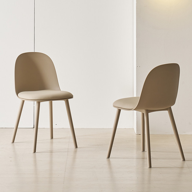 제이픽스 MJ 식탁의자, 브라운, 2개