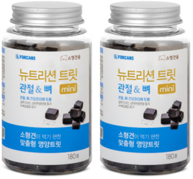 포켄스 강아지 뉴트리션 트릿 미니 영양제, 180정, 뼈/관절강화, 2개