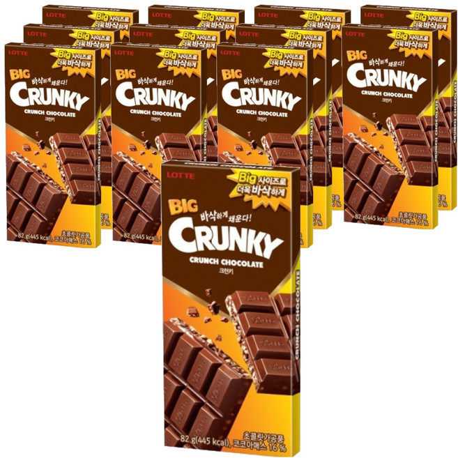 롯데웰푸드 빅 크런키, 82g, 12개