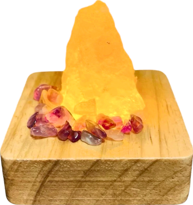 ROSE GEM 瑰麗寶 鹽燈小靈 含LED燈座, 多色混合, 1組