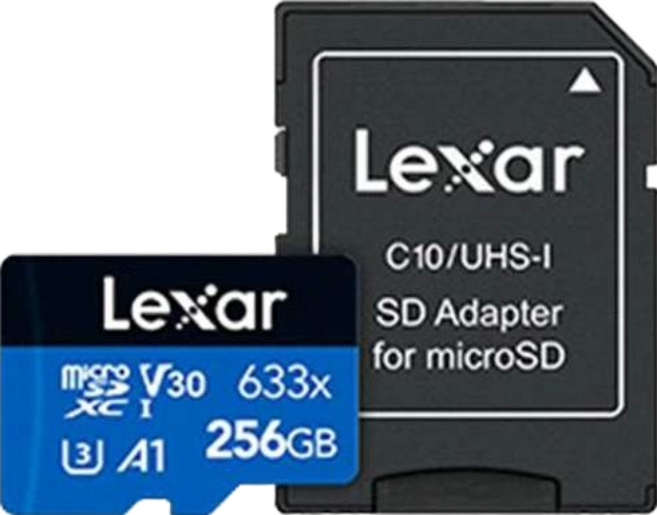 Lexar 雷克沙 High Performance MicroSDXC 633X V30 UHS-1 A1 U3 記憶卡 LSDMI256BBNL633A, 256GB, 1個