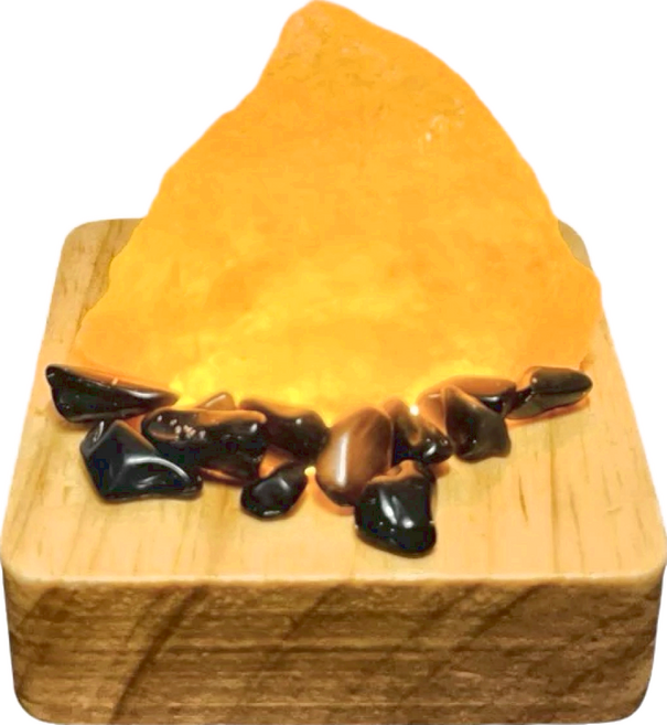 ROSE GEM 瑰麗寶 鹽燈小靈含LED燈座, 黑色 黑曜石