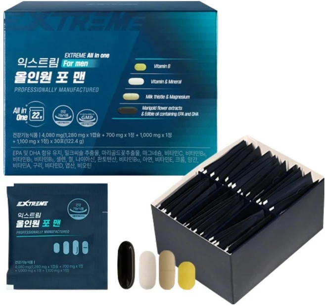 익스트림 올인원 포 맨 멀티비타민, 30회분, 1개 - 쿠팡