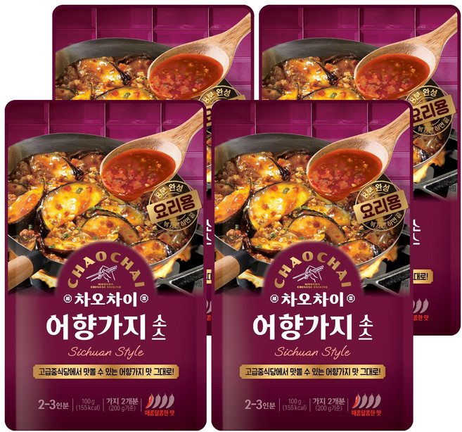 차오차이 어향가지 소스, 100g, 4개