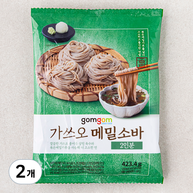 곰곰 가쓰오 메밀 소바 2인분, 423.4g, 2개