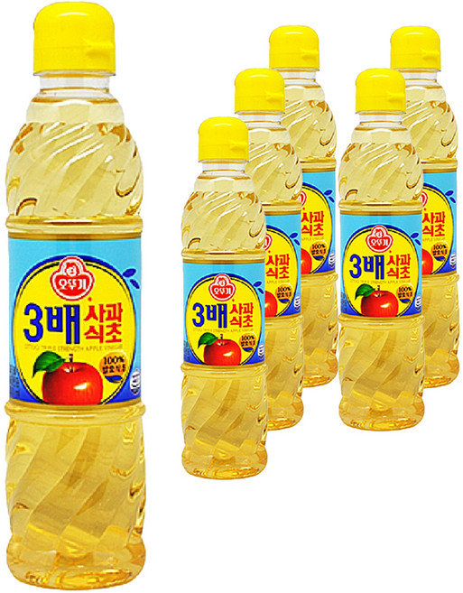 오뚜기 3배 사과식초, 500ml, 6개