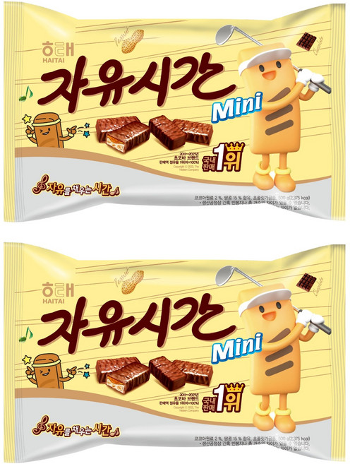 자유시간 미니 초콜릿, 500g, 2개