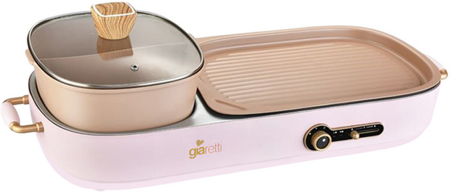 giaretti 珈樂堤 多功能電烤盤 粉色 原廠保固, GT-MFM36