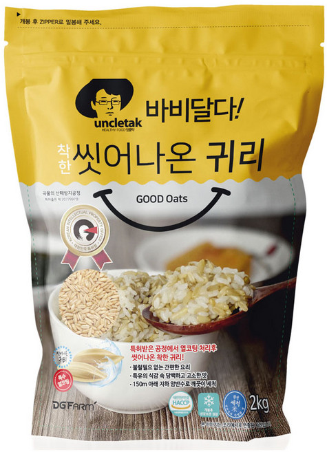 엉클탁 바비달다 씻어나온 귀리, 2kg, 1개