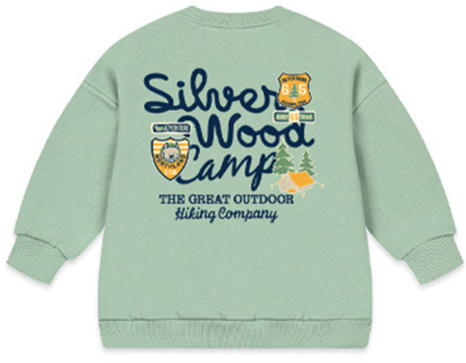 뉴욕꼬맹이 아동용 오버핏 맨투맨 티셔츠 W381