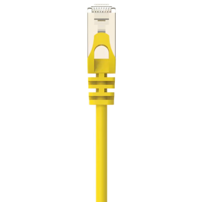POLYWELL 寶利威爾 CAT6A 高速網路線 10Gbps RJ45 福祿克認證 PW15-W58-J100, 10m, 黃色, 1條