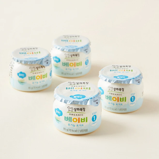 상하목장 베이비 유기농 요거트, 85g, 4개입 - 쿠팡