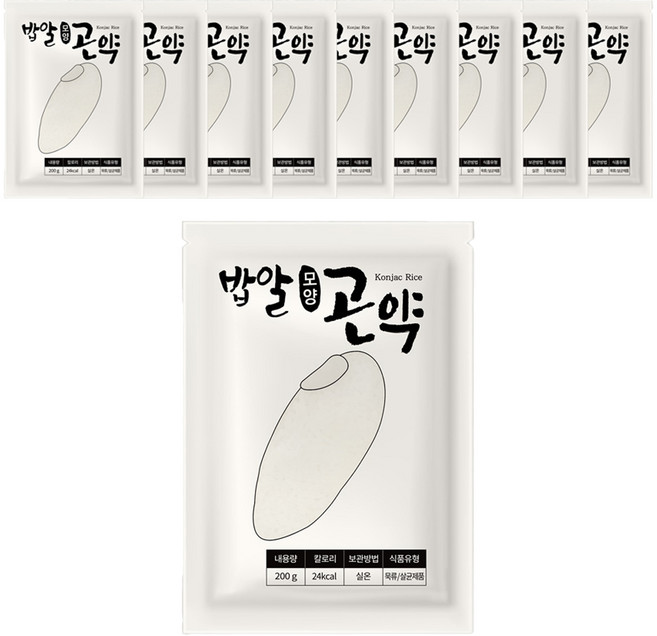 글로델 밥알 모양 곤약, 200g, 10개