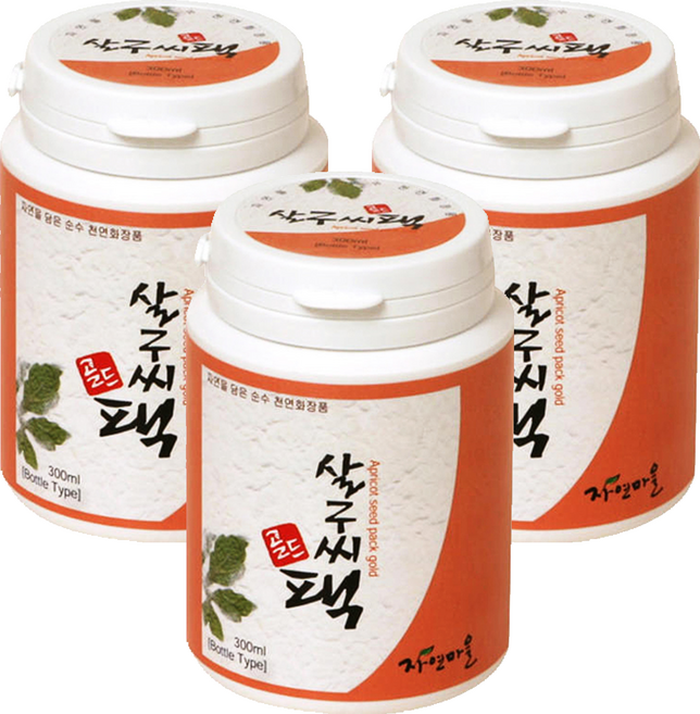 Jayeonmaeul 골드 살구씨 팩, 1개입, 3개