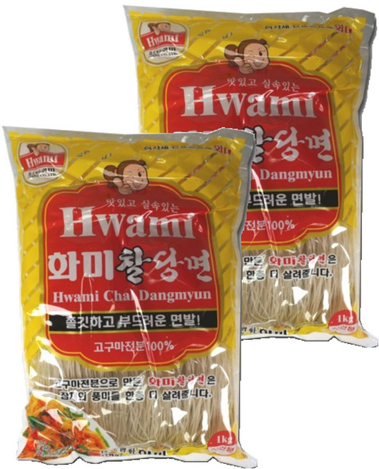화미 찰당면, 1kg, 2개