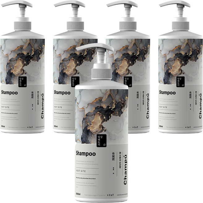 일상팩토리 네이쳐 프리미엄 퍼퓸 샴푸 세이지 프레시향, 1L, 5개
