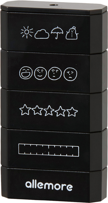 Shachihata 寫吉達 NOTOTO四連環印章 - NOTOTO Join 黑色, 1盒