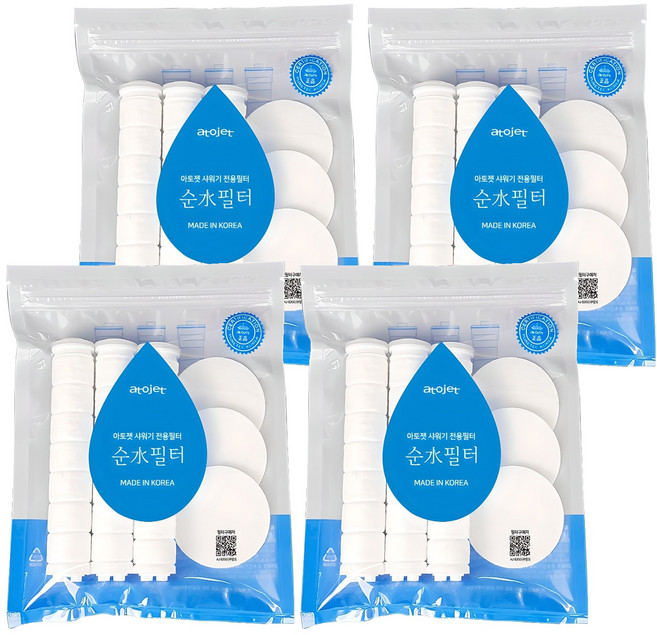 아토젯 순수필터 바디필터 3p + 헤드필터 3p, 4개