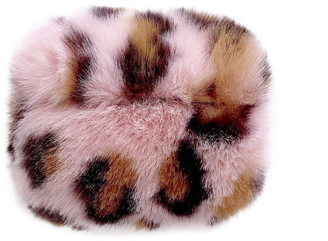 알럽홈 레오파드 에어팟 퍼 케이스 1/2세대, 핑크브라운, 1개