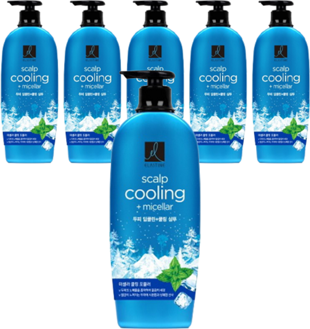 엘라스틴 딥클린 쿨링 샴푸 시트러스 자몽향, 680ml, 6개