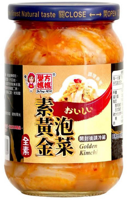 譽方媽媽 素黃金泡菜 經典香醇滋味 清甜爽脆 超級涮嘴的下酒菜, 350g, 1罐