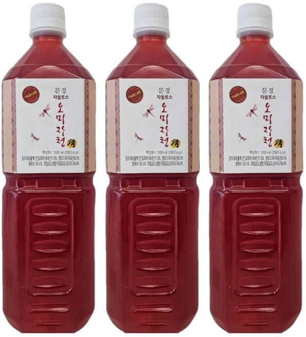 농업회사법인 엠케이엠 주식회사 문경 자일로스 오미자청, 1L, 1개입, 3개