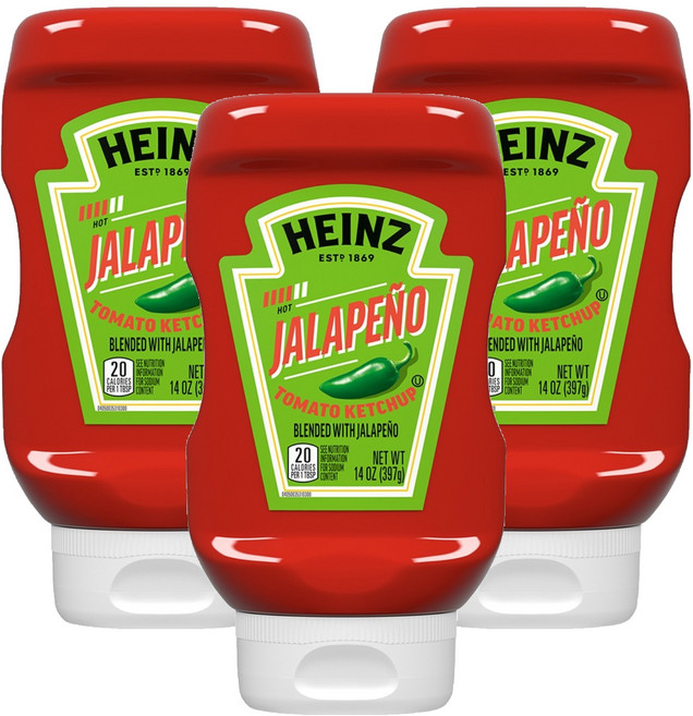 하인즈 할라페뇨 토마토 케첩, 397g, 3개