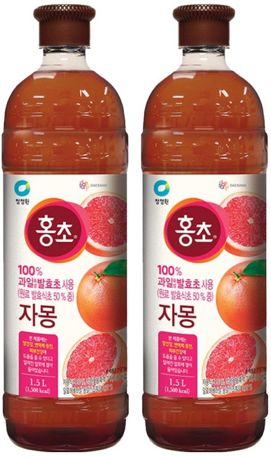 홍초 자몽, 1.5L, 2개