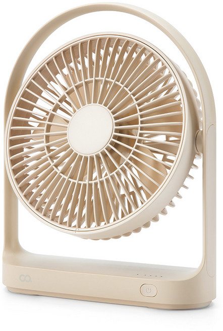 오아 라운드 미니 탁상용 무선 휴대용 USB BLDC 선풍기, OFN-047BE, 베이지
