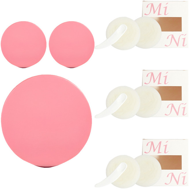 셀프천사 미니 DIY 비비 쿠션 케이스 5g, 핑크 무지, 3개