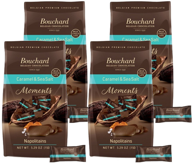 Bouchard 比利時焦糖海鹽牛奶巧克力, 132g, 4袋