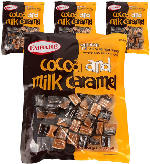 엠바레 코코아 앤 밀크 캐러멜, 350g, 4개