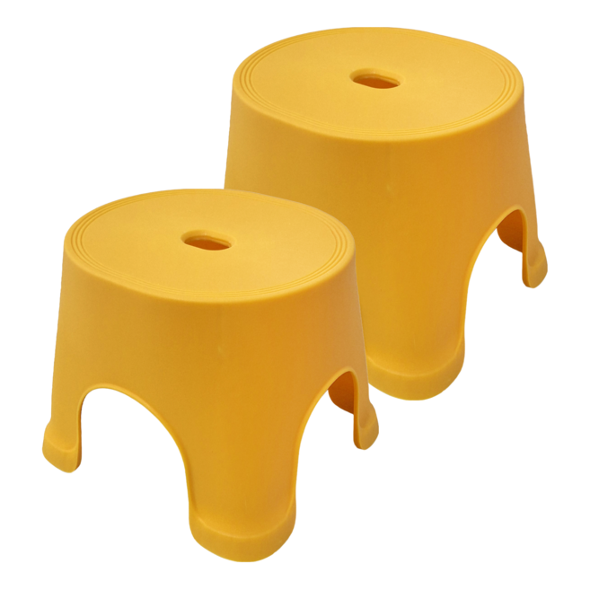 北歐風板凳 小號 2個, 黃色, 1組